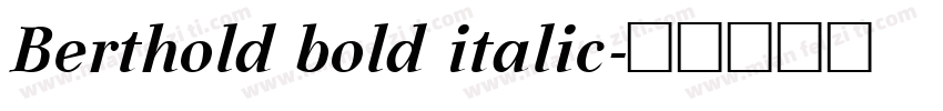 Berthold bold italic字体转换